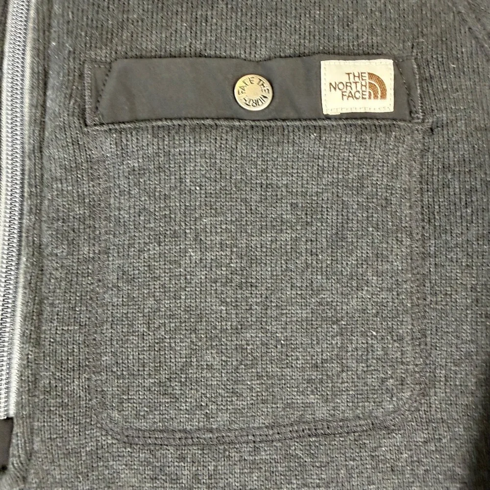 The North Face Gordon Lyons 1/4 Zip Fleece Jacket Men Large L Gray Pullover
